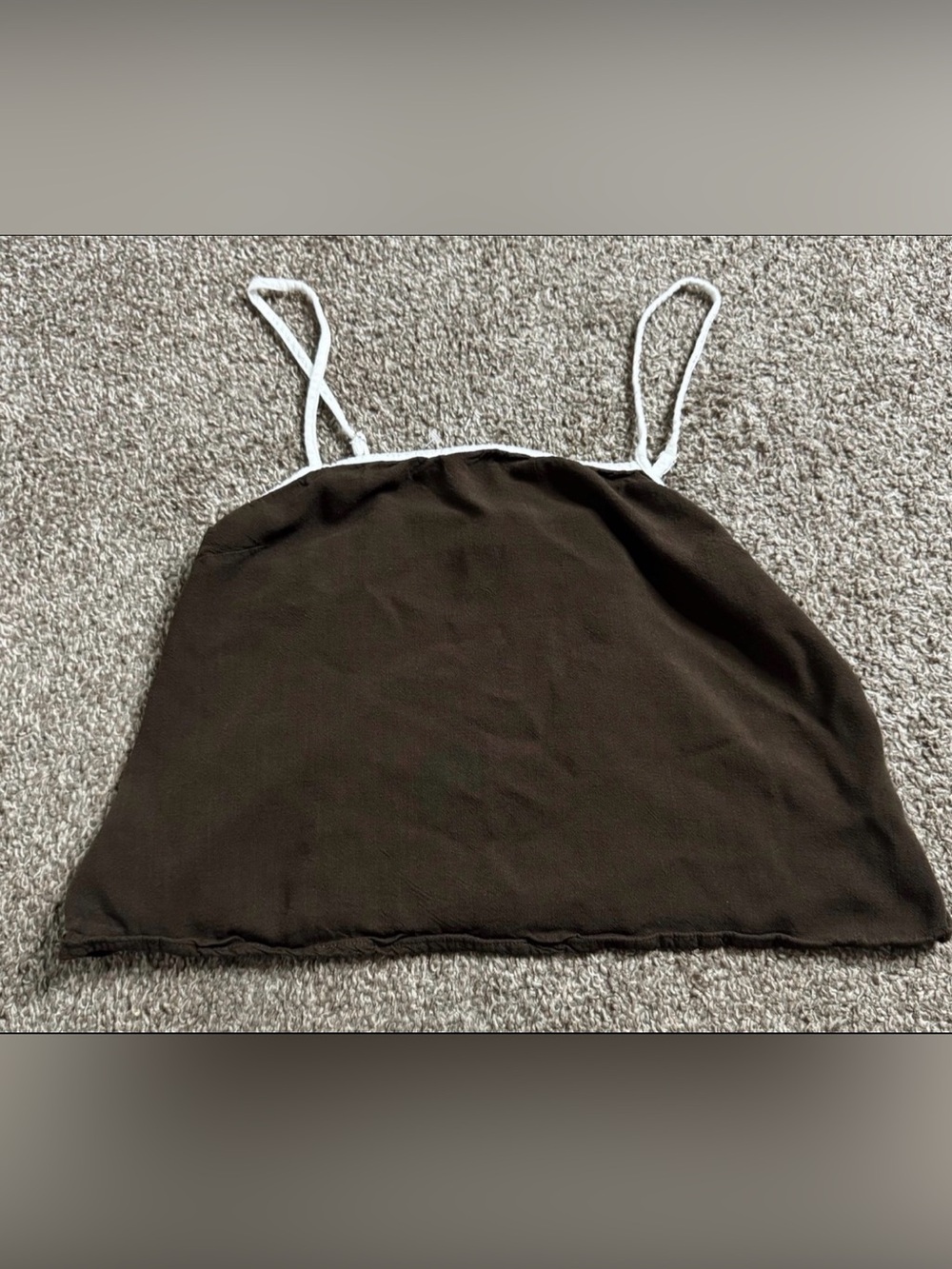 Princess Polly Black Bandeau Crop Top with White Trim